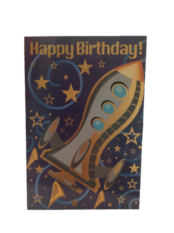 Image of Happy Birthday Rocket With Stars