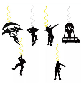 Battle Royal Black Swirl Decorations