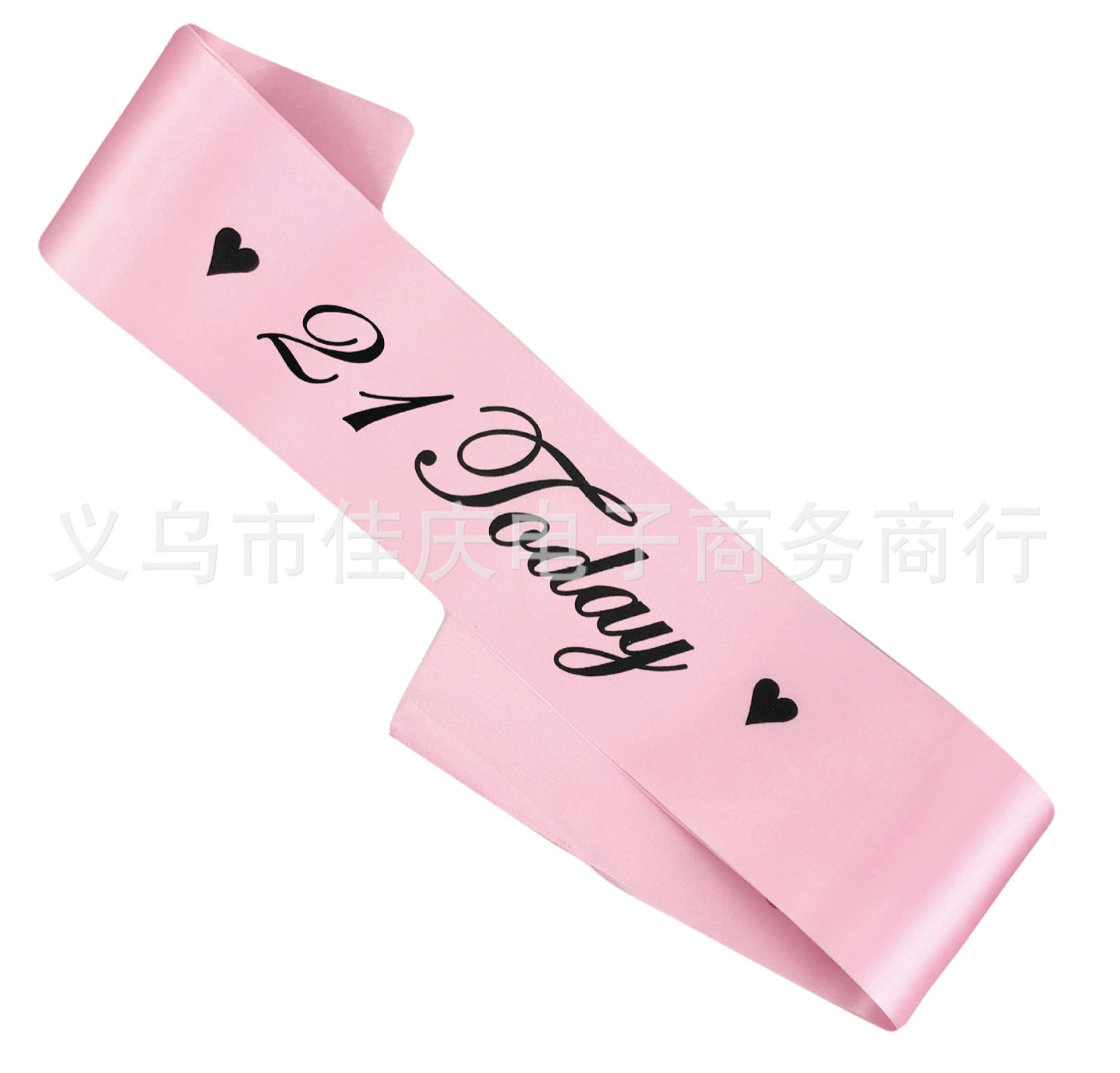 21st Today Sash Pink Black