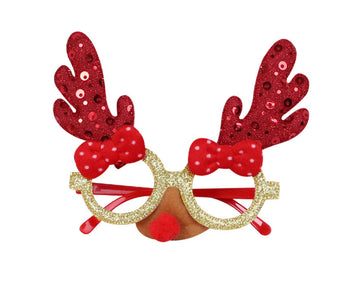 Christmas Glasses Anklets with Bow and Nose