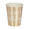 Gold - Mix It Up Gold Happy Birthday Cups