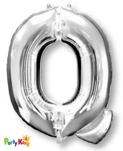 Silver Letter “Q” Foil Balloon 16” (35cm)