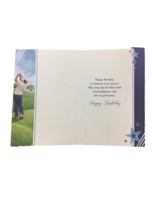 Greeting card birthday wishes gold inside 