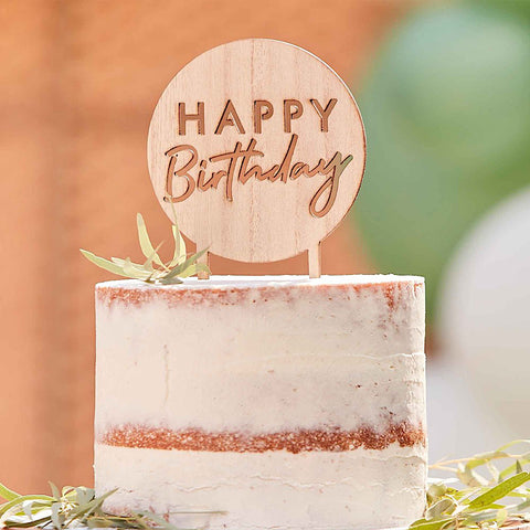 Image of Peach & Eco - Mix It Up Cake Topper Happy Birthday MDF