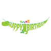 Dino Party Decor Shaped Ribbon Banner Happy Birthday
