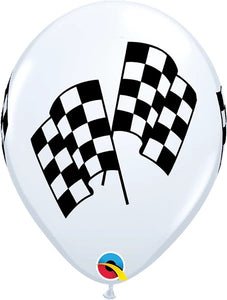 Racing Flags Latex Balloon