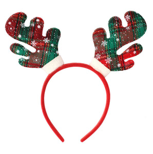 Christmas Headband Anklets Tartan Green