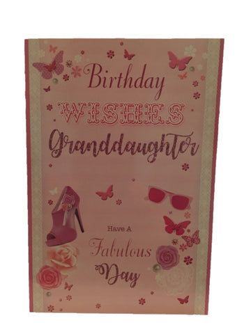 Image of Greeting card birthday wishes granddaughter 