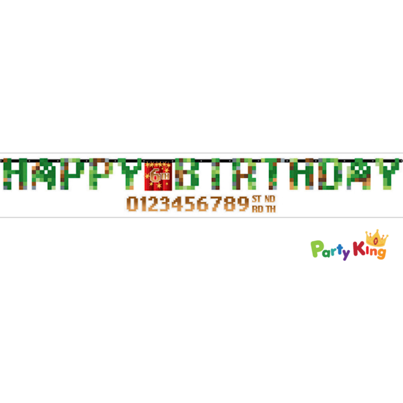 Minecraft TNT Party! Jumbo Add-on-age Letter Banner