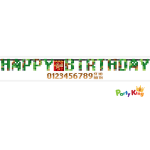 Minecraft TNT Party! Jumbo Add-on-age Letter Banner