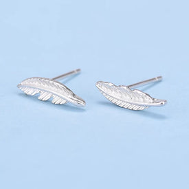 925 Silver Ear Stud Feather