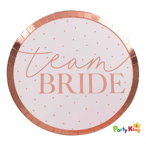 Blush Hen Party Rose Gold Team Bride & Blush Plates