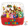 Super Mario Brothers Happy Birthday Standard 45cm Foil Balloon