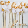 Gold - Mix It Up Metallic Fancy Balloon Garland With Gold Fringe Garland Honeycomb And Fans