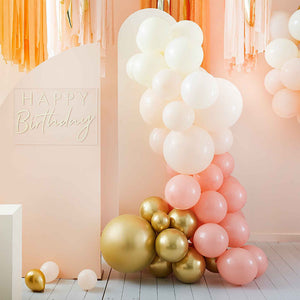 Peach & Eco - Mix It Up Peach & Gold DIY Balloon Arch Garland Set