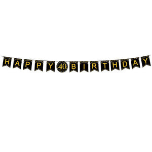 Sparkling Gold 40th Bunting