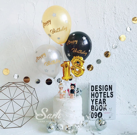 Image of Number 6 Foil Balloon Cake Topper - Gold