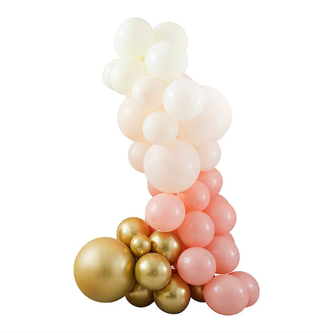 Image of Peach & Eco - Mix It Up Peach & Gold DIY Balloon Arch Garland Set