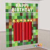 Minecraft TNT Party! Scene Setter Happy Birthday Wall Decorating Kit Plastic Backdrop