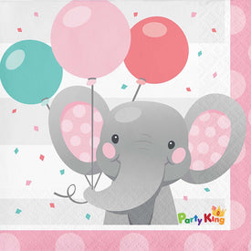 Enchanting Elephant Girl Beverage Napkins