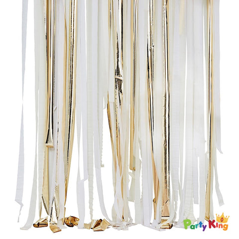 Image of Mix It Up Gold Metallic Streamer Backdrop