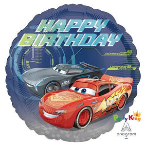 Cars Happy Birthday Standard 45cm Foil Balloon