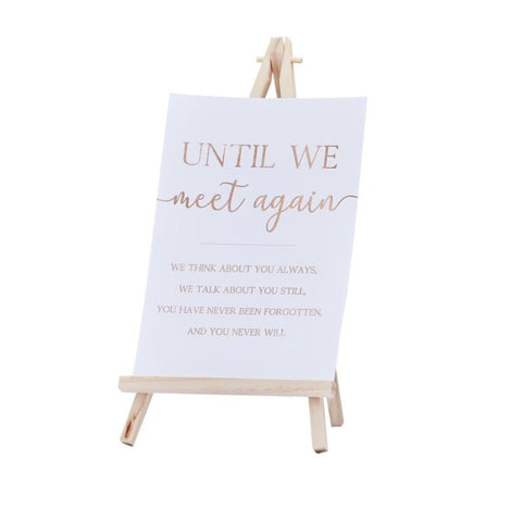 Image of Until WE Meet Again Memory Wedding Table Sign