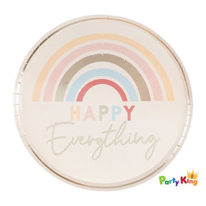 Pick & Mix Happy Everything Paper Plates 25cm Gold Foiled
