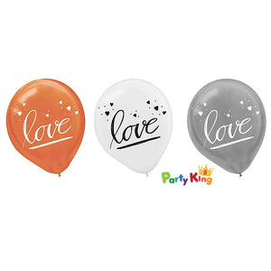 Navy Bride 30cm Latex Love Balloons Assorted Colours