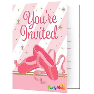 Ballet Twinkle Toes Invitations Fold-Over Style