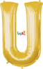 Gold Letter “U” Foil Balloon 16” (35cm)