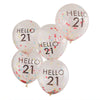 Brights - Mix It Up ‘Hello 21’ 30cm Balloons Brights
