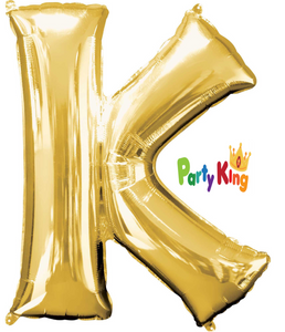 Gold Letter “K” Foil Balloon 16” (35cm)