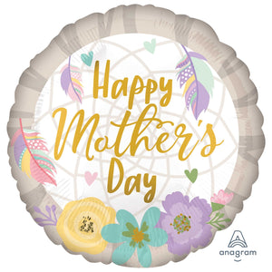 Happy Mother’s Day Feathers & Flowers Foil Balloon