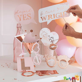 Blush Hen Party Customisable Photobooth Props