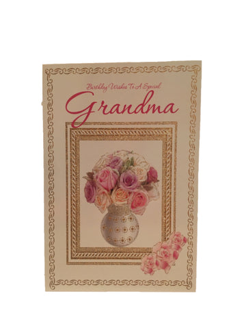 Image of Greeting card birthday wishes to a special grandma 