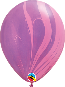 Qualatex Pink Violet Rainbow SuperAgate 11” Latex Balloon