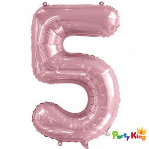 Pastel Pink “5” Numeral Foil Balloon 86cm (34”)