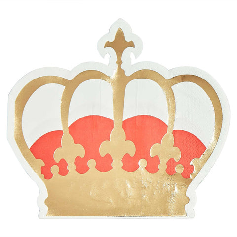 Image of Coronation Party Gold Crown Napkins