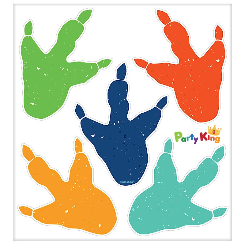 Dino-Mite Party Dinosaur Vinyl Cling Footprints