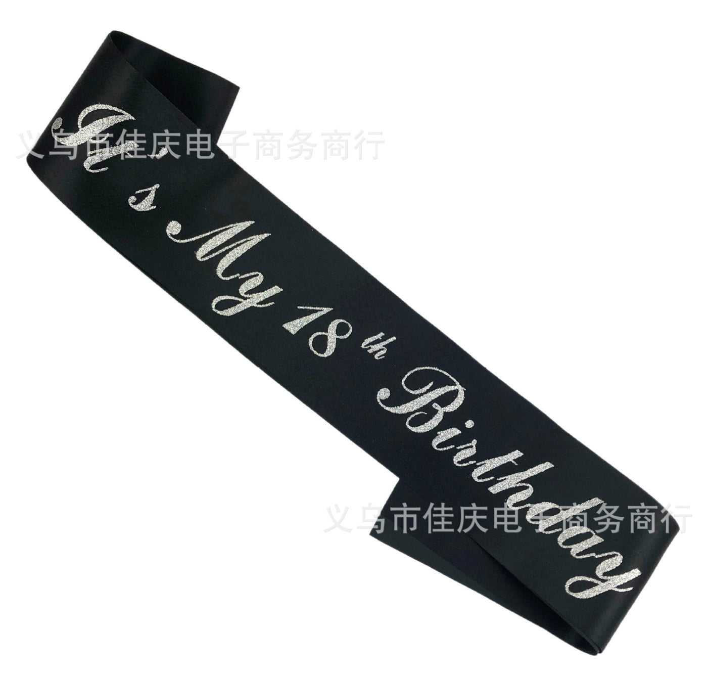 It’s My 18th Birthday Sash Black White