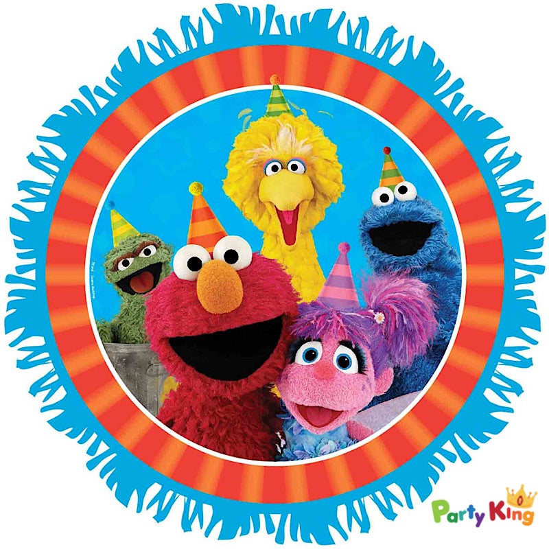 Sesame Street Expandable Pull String Drum Piñata