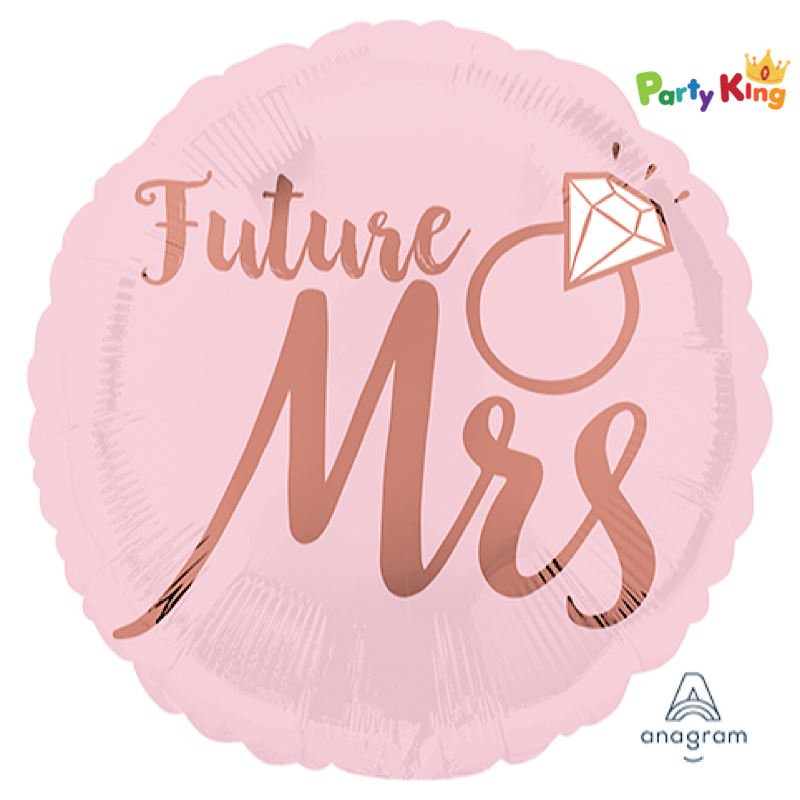 Blush Wedding Future Mrs Standard 45cm Foil Balloon
