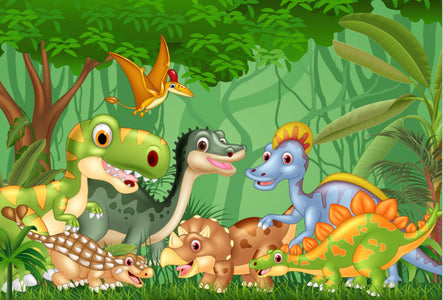 Jungle Dinosaur Backdrop