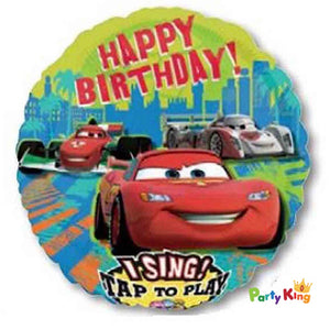 Cars Birthday Foil Balloon Sing-A-Tune