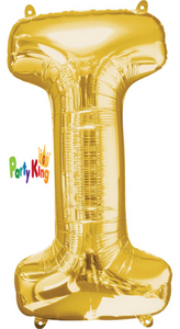 Gold Letter “I” Foil Balloon 16” (35cm)