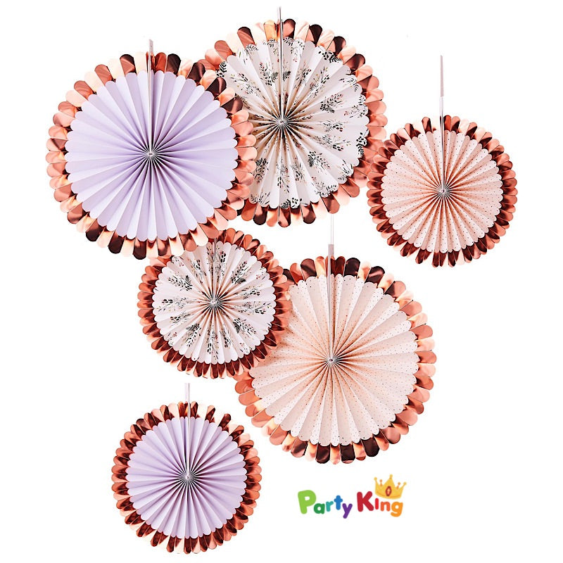 Lets Par Tea Fan Decorations Pink And Floral