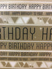 Folded Wrap - Happy Birthday To You! Gold 