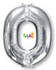 Silver Letter “O” Foil Balloon 16” (35cm)