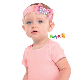 Birthday Girl Fabric Headband With Bow